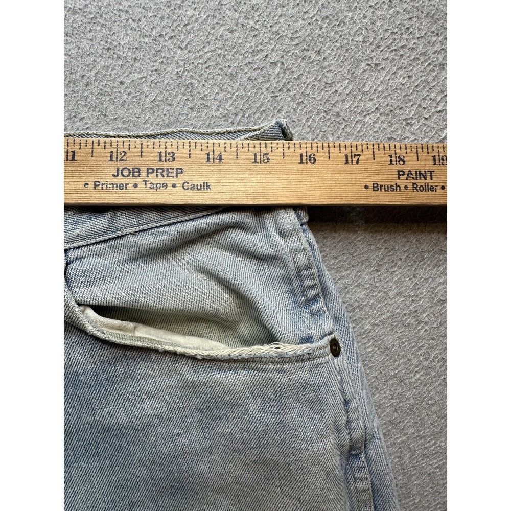 Wrangler Rugged Wear Jeans Mens 33x32(31x31) Light‎ Wash Straight Leg Distressed - Picture 8 of 14